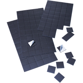 FRANKEN Magneetplaten, 20 x 20 mm, zelfklevend, 50 stuks, zwart