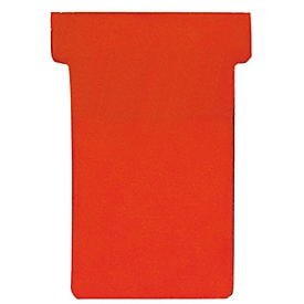 Franken T-cards, for pegboard, size 1, head width 29 mm, foot width 17 mm, height 47 mm, red