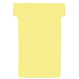 Franken T-kaartjes, voor wasbord, maat 1, kopbreedte 29 mm, voetbreedte 17 mm, hoogte 47 mm, geel