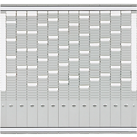 FRANKEN Tableau à cartes T planning annuel, 81,9 x 78 cm, 12 supports + 2 index, 35 fentes, PV-SET4