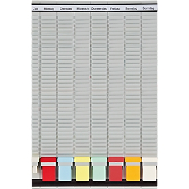 Planning annuel à fiches T, indice 2 - 16 colonnes Franken sur