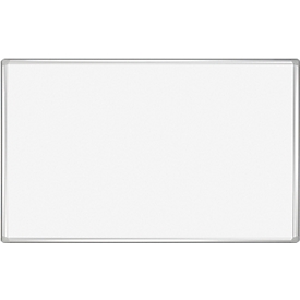 Franken Whiteboard PRO, geëmailleerd, wandmontage in staand en liggend formaat, frame van wit gelakt staal en aluminium, magnetisch, opbergbak, 450 x 600 mm
