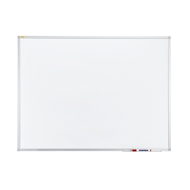 Franken Whiteboard X-tra! Line, Wandmontage im Hoch- & Querformat, weiß emailliert, antimikrobiell, Aluminiumrahmen, magnethaftend, Ablageschale, B 1200 x H 900 mm, SC3803