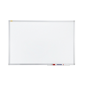 Franken Whiteboard X-tra! Line, Wandmontage im Hoch- & Querformat, weiß emailliert, antimikrobiell, Aluminiumrahmen, magnethaftend, Ablageschale, B 900 x H 600 mm, SC3802