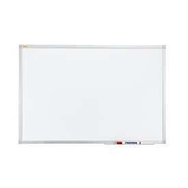 Franken Whiteboard X-tra! Line, wandmontage in staand en liggend formaat, wit geëmailleerd, antimicrobieel, aluminium frame, magnetisch, opbergvak, B 900 x H 600 mm, SC3802