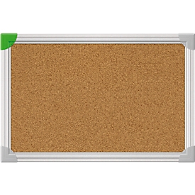 Frankenkurkbord U-Act! Line®, wandmontage in staand en liggend formaat, aluminium frame, 400x600 mm