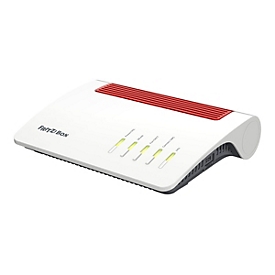 FRITZ! AVM FRITZ!Box 7590 AX - Wireless Router - DSL-Modem 4-Port-Switch - 1GbE - WAN-Ports: 2 - Wi-Fi 6 - Dual-Band - VoIP-Telefonadapter (DECT)