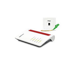 FRITZ! Box 5530 (WITH SFP XGSPON) - Wi-Fi 6 (802.11ax) - Bi-bande (2,4 GHz / 5 GHz) - Ethernet/LAN - Blanc - Routeur