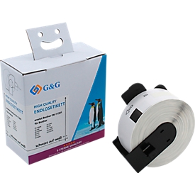 G&G Adresetiketten compatibel met Brother DK-11201, 29 x 90 mm, permanent, 400 stuks