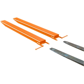 Gabelverlängerung für Flurförderzeuge, offene Ausführung, L 1600 x B 80 x 40 mm, orange