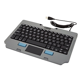 Gamber-Johnson 7160-1449-00 - QWERTY - Anglais américain - Pavé tactile - Gamber Johnson - Noir - Gris - Polycarbonate (PC) - Caoutchouc