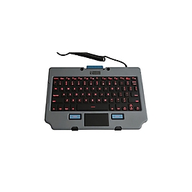 Gamber-Johnson 7160-1683-01 - QWERTY - UK Englisch - Touchpad - Universal - Schwarz - Grau - Kabelgebunden