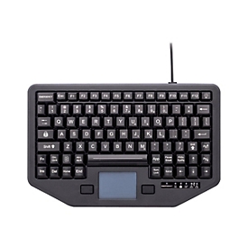 Gamber-Johnson iKey Full Travel - Tastatur - mit Touchpad - hinterleuchtet
