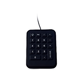 Gamber-Johnson iKey - Tastenfeld - hintergrundbeleuchtet - PS/2, USB - Schwarz