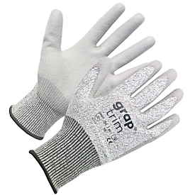 Gant de protection contre les coupures PIP Grap Trim, nylon/fibre de verre/spandex, résistant à l'humidité et aux UV, EN 388 (4 X 4 1 C), taille 9, 1 paire, gris