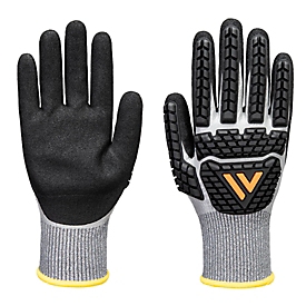Gants de protection Portwest F13, protection contre les coupures niveau F, étanche, mousse nitrile/fibre de verre, gris-noir, XL, 1 paire