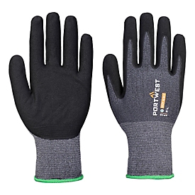 Gants de protection Portwest SG Grip15 Eco, structure Micro-Cup, compatible écran tactile, respirant, mousse de nitrile micro/ PET recyclé, XXXL, gris-noir, 12 paires