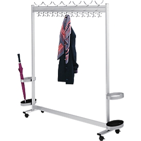 Garderobe multiline, B 1400,14 Hut-/52 Mantelhaken