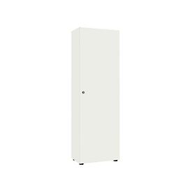 Garderobekast, 1-deurs, B 60 cm, 5 ordnerhoogten, wit