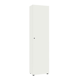 Garderobekast, 1-deurs, B 60 cm, 6 ordnerhoogten, wit