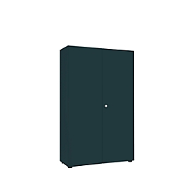 Garderobenschrank, 2-türig, B 100 cm, 5OH, graphit