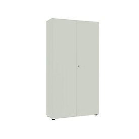 Garderobenschrank, 2-türig, B 100 cm, 6OH, lichtgrau