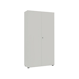 Garderobenschrank, 2-türig, B 100 cm, 6OH, silber