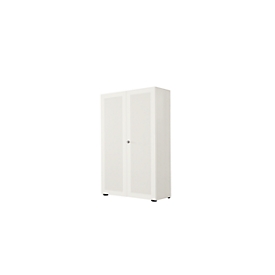 Garderobenschrank, 2-türig, B 80 cm, 5 OH, weiß