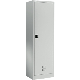 Garderobenschrank EASY-WEAR, Zylinderschloss, H 1935 mm, lichtgrau RAL 7035