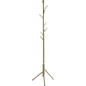 Garderobenständer HAKU, 8 Haken mit jeweils 5 kg Tragkraft, Ø 480 x H 1730 mm, Stahlrohr lackiert, grün