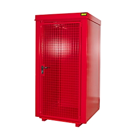Gasflaschencontainer BAUER GFC-B M0, B 1090 x T1185 x H 2205, für 9 Gasflaschen, feuerbeständig, abschließbar, rot
