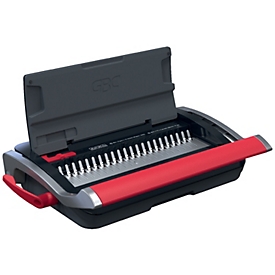 GBC CombBind CB15 manual binder - 165 sheets, 15 sheet punching, 19 mm spine, A4, black/red/silver