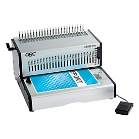 GBC CombBind CB30E Pro - Machine à relier, 500 feuilles, capacité de perforation 30 feuilles, A4, poinçons escamotables, argenté