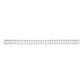 GBC Drahtbinderücken WireBind, A4, 34 Ringe, 12,5 mm für max. 115 Seiten, 100 Stück, schwarz