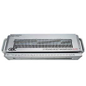GBC Elite 3:1 Draht Stanzwerkzeug, rund – kompatibel Magnapunch Elite, schneller Wechsel <1 Min, Profi-Stanzbild