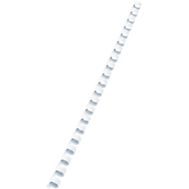 GBC® inbindruggen, plastic, Ø 10 mm, 100 stuks, wit