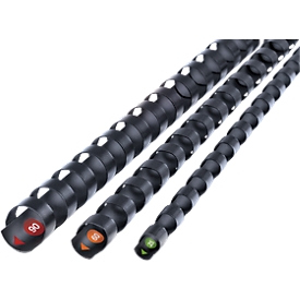 GBC® inbindruggen, plastic, Ø 19 mm, 100 stuks, zwart