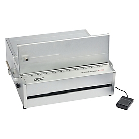 GBC MagnaPunch Elite Pro punching machine, semi-automatic, quick-change system, robust, silver-colored