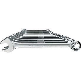 Gedore combination wrench set 7-017, 17 pieces, SW 6-22 mm, CV steel, twelve-sided with UD profile