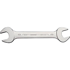 Gedore double open-end wrench 6, SW 10 x 12 mm, length 157 mm, CV steel, flat, hexagonal