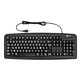 Geemarc Standard Big Letter Keyboard - Tastatur - USB - Deutsch - Schwarz