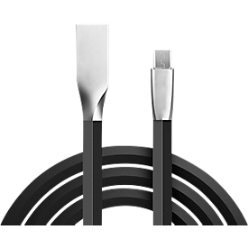 Gegevens-/oplaadkabel Felixx, Micro-USB, PU-vlakke kabel, L 3 m