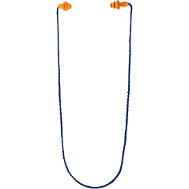 Gehörschutzstöpsel 3M 1271, wiederverwendbar, SNR-Wert 26 dB, mit Kordel, TPE, orange, 1 Paar, in Kissenverpackung