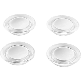 Gekleurde design-magneten, 4 st., wit