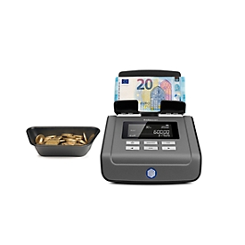 Geldwaage Safescan 6165, für Münzen & Banknoten, 13 vorinstallierte Währungen, Additions- & Druckfunktion