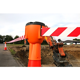 Geleidehulshulpstuk Allroundline ALCT-O - voor geleidehulzen- kunststof - B 125 x H 250 mm - riemlengte tot 9 m - rood/witte riem