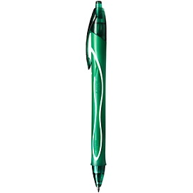 Gelschreiber BIC Gel-ocity Quick Dry, Druckmechanik, gummierter Schaft, Strichstärke 0,3 mm, 12 Stück, Schreibfarbe grün