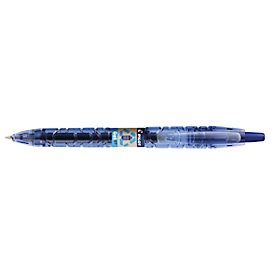 Gelschreiber PILOT Bottle 2 Pen BeGreen, blau, Strichbreite 0,4 mm, dokumentenecht, nachfüllbar, Druckmechanik, 89 % Recyclingmaterial