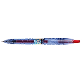 Gelschreiber PILOT Bottle 2 Pen BeGreen, rot, Strichbreite 0,4 mm, nachfüllbar, Druckmechanik,  89 % Recyclingmaterial