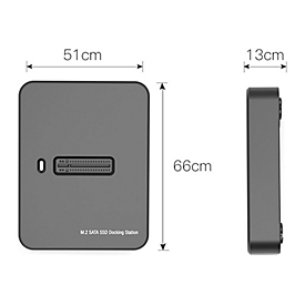Gembird DD-U3M2 - SSD-Dockingstation - M.2 - M.2 Card (PCIe NVMe & SATA) - USB 3.2 (Gen 2) - Schwarz